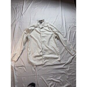 BANANA REPUBLIC Slim Fit Linen Cotton White Long Sleeve Casual Shirt Sz L